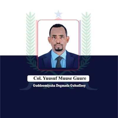 Col. Yuusuf Muuse Guure oo loo magacaabay Guddoomiyaha Degmada Gubadley